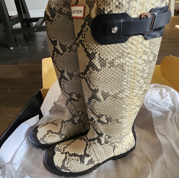 Hunter Carnaby Snake Rain Boots UK size 7 - Picture 3 of 9